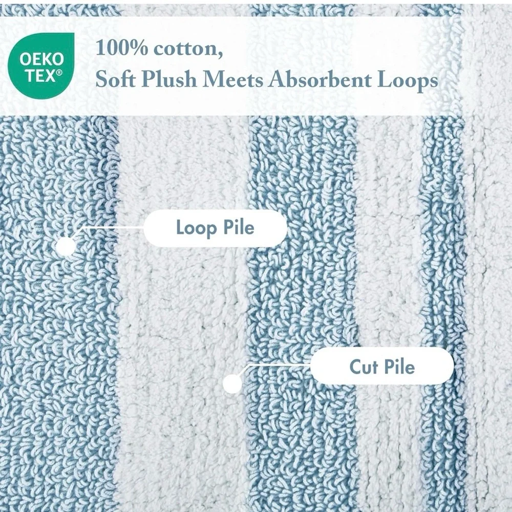 Madison Park Reversible Spa Rug 100%-Cotton